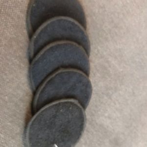 5 Black Cloth Thirsty Coasters